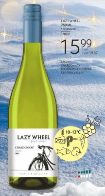 Wino Lazy Wheel Chardonnay promocja w Selgros