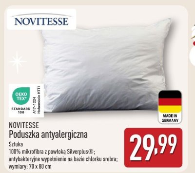 Poduszka antyalergiczna 70 x 80 cm Novitesse promocja w Aldi