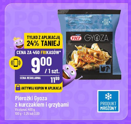 Pierożki gyoza z kurczakiem i grzybami mun Vici promocja