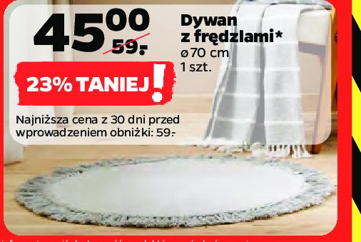 Dywan z fr臋dzlami 70 cm promocja