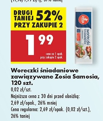 Woreczki śniadaniowe wiązane Zosia samosia promocja