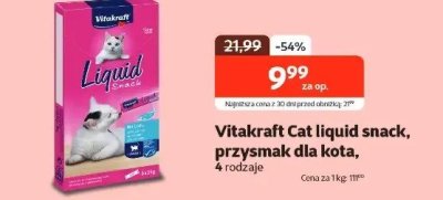 Przysmak dla kota liquid snack promocja w KAKADU
