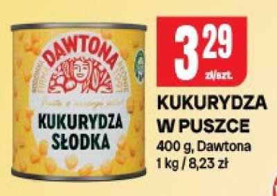 Kukurydza w puszce słodka Dawtona promocja w Chorten