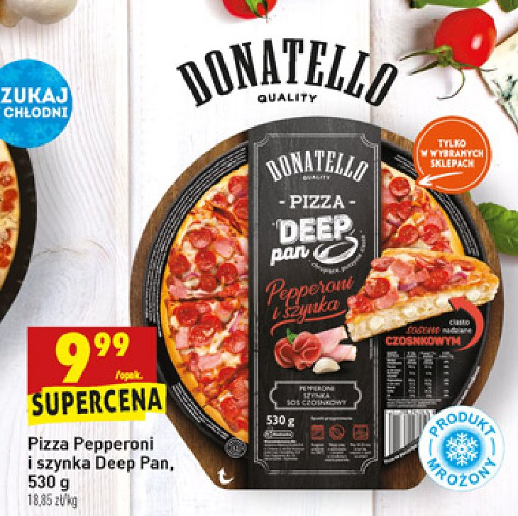 Pizza pepperoni i szynka Donatello pizza promocja