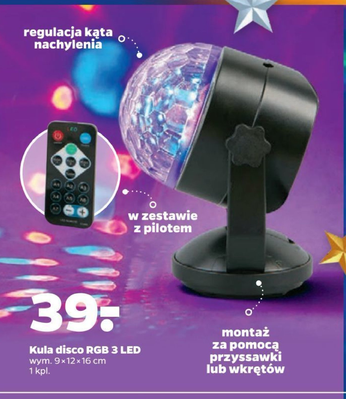 Kula disco rgb promocja