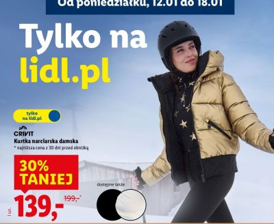 Kurtka narciarska damska Crivit promocja w Lidl