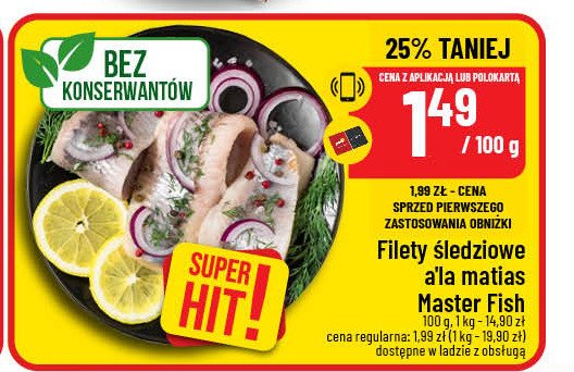 Filety śledziowe a la matjas Master fish promocja