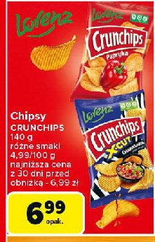 Chipsy paprykowe Crunchips Crunchips lorenz promocja w Carrefour