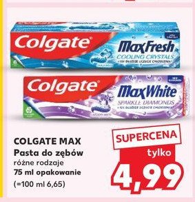 Pasta do zębów cooling crystals Colgate max fresh promocja