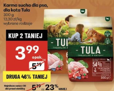 Karma sucha dla psa, dla kota Tula promocja w Delikatesy Centrum