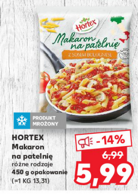 Makaron z sosem bolońskim Hortex promocja