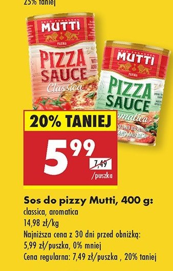 Sos salsa classica Mutti promocja w Biedronka