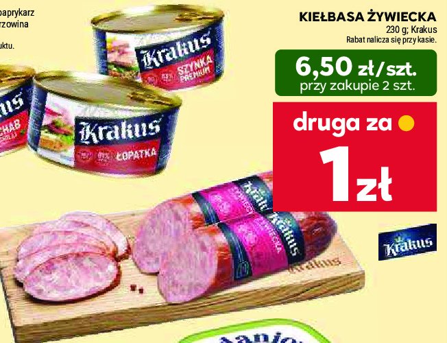 Kiełbasa żywiecka Krakus animex promocja