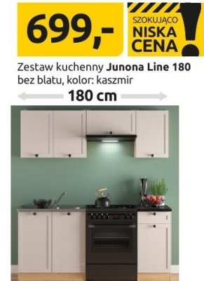 Zestaw kuchenny Junona Line 180 bez blatu, kolor: kaszmir 180cm promocja w Black Red White