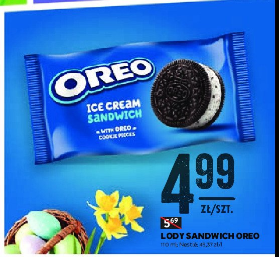 L贸d waniliowy z ciasteczkami Oreo ice cream promocja