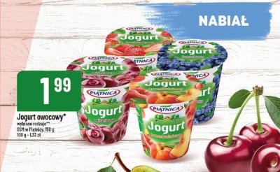 Jogurt owocowy wybrane rodzaje Piątnica promocja w POLOmarket