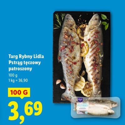 Pstrąg tęczowy patroszony 100g promocja w Lidl