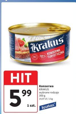 Konserwa KRAKUS turystyczna promocja w Intermarche