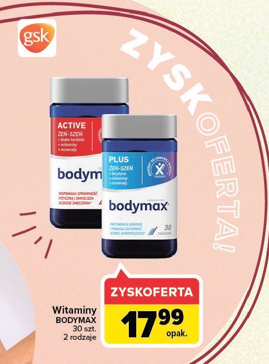 Tabletki żen-szeń BODYMAX VITAL 50+ promocja