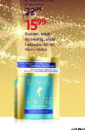 Krem-ratunek do twarzy ciała i włosów Eveline egyptian miracle promocja w Rossmann