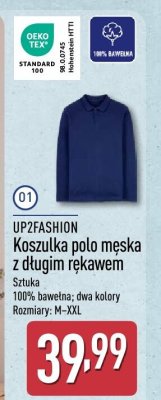 Koszulka polo męska z długim rękawem promocja w Aldi