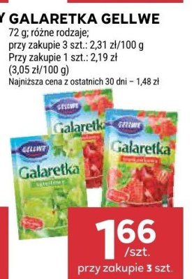Galaretka gellwe, różne rodzaje promocja w Stokrotka
