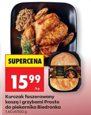 Kurczak faszerowany kaszą i grzybami Prosto do piekarnika Biedronka promocja w Biedronka