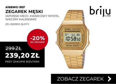 Zegarek męski A168WG-9EF ZG-000910 złoty promocja w Briju
