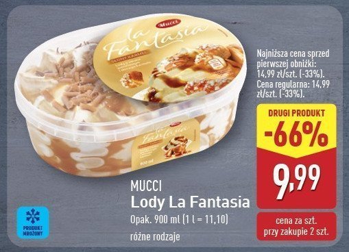 Lody o smaku słonego karmelu Mucci promocja