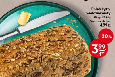 Chleb żytni wieloziarnisty promocja w Żabka
