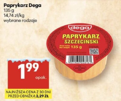 Paprykarz Dega, wybrane rodzaje promocja w Delikatesy Centrum