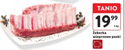 Żeberka wieprzowe paski promocja w Intermarche