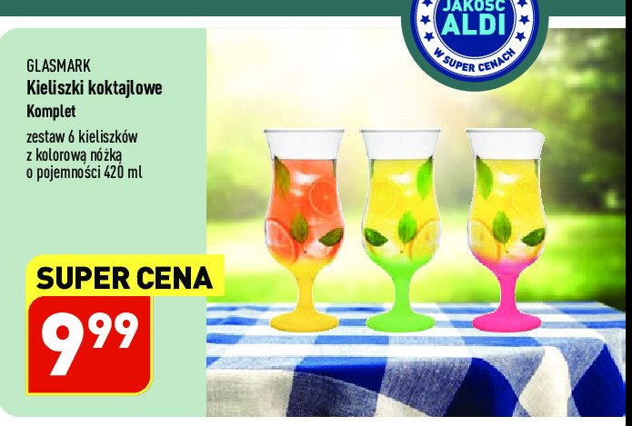 Kieliszki koktajlowe 420 ml Glasmark promocja
