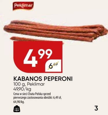 Kabanos peperoni Peklimar promocja w Chata Polska