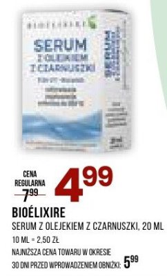Serum BIOELIXIRE z blękitkiem z czarniuszki, 20 ml promocja w Drogerie Natura