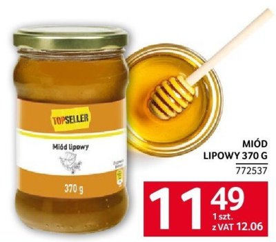 Miód lipowy 370 G promocja w Selgros