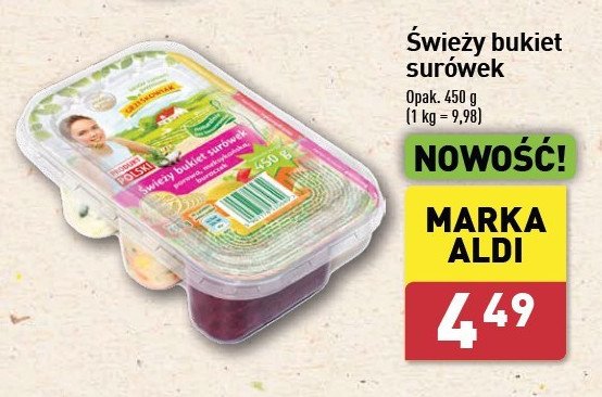 Świeży bukiet surówek porowa meksykańska buraczki Grześkowiak promocja w Aldi