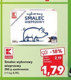 Smalec wieprzowy wyborowy K-classic promocja w Kaufland