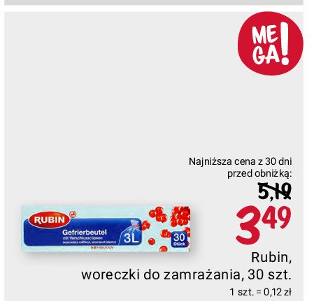 Worki do zamrażania Rubin promocja