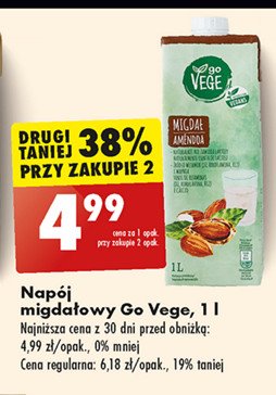 Napój migdałowy Govege promocja w Biedronka