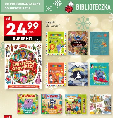 Książki dla dzieci, różne tytuły promocja w Biedronka