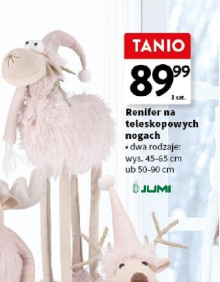 Renifer na teleskopowych nogach, 2 rodzaje promocja w Intermarche