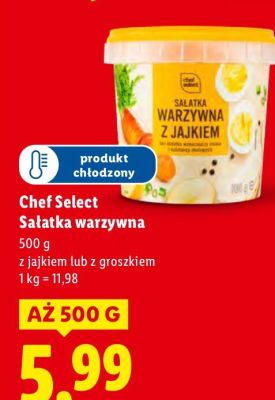 Sałatka warzywna Chef Select z jajkiem, 500 g promocja w Lidl