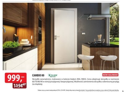Drzwi wewnętrzne CAMBIO 00  promocja w Dobre Dla Domu