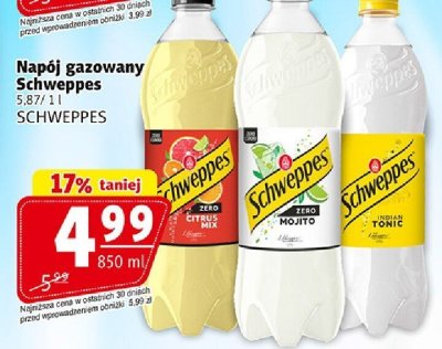 Napój gazowany Schweppes promocja w Prim Market