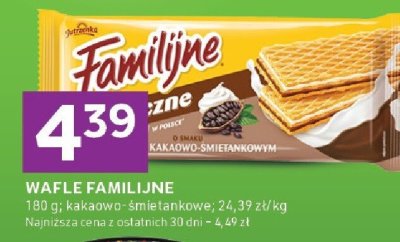 Wafle Familijne kakaowo-śmietankowe promocja w Stokrotka