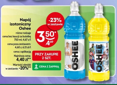 Napój izotoniczny Oshee różne rodzaje promocja w Żabka