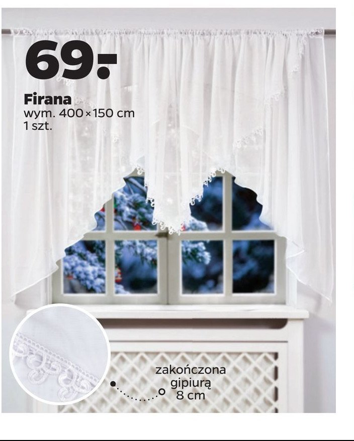 Firana gotowa 400 x 150 cm promocja
