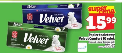 Papier toaletowy Velvet Comfort 10 rolek promocja w TOPAZ
