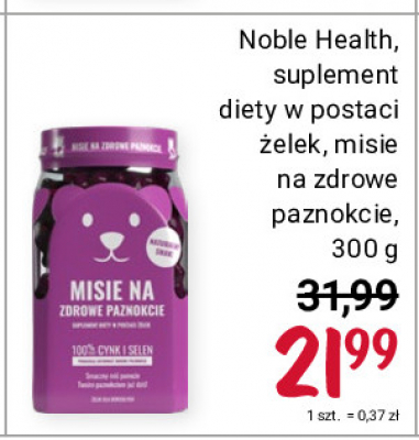 呕elki misie na zdrowe paznokcie Noble health promocja